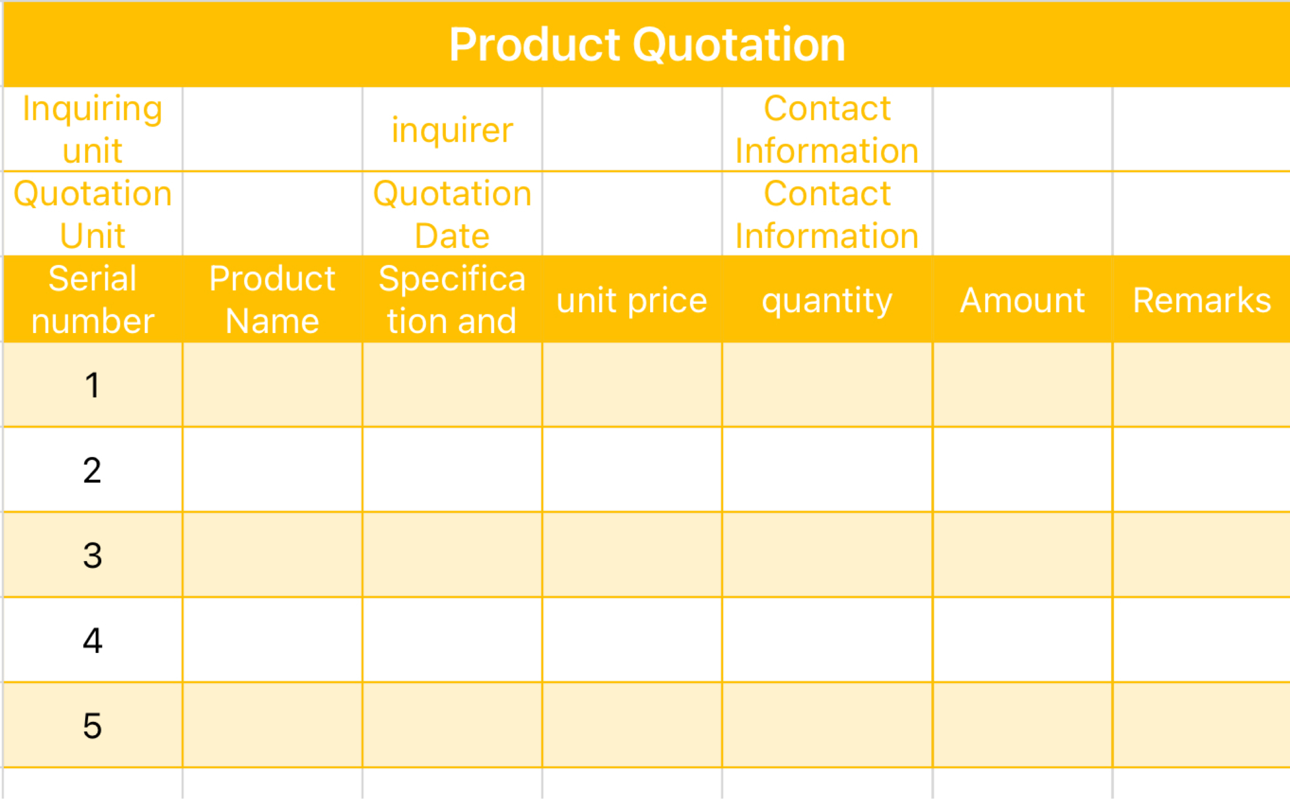 Company Product Quotation 1